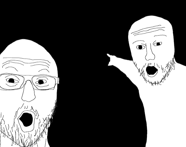 Pointing Wojak meme